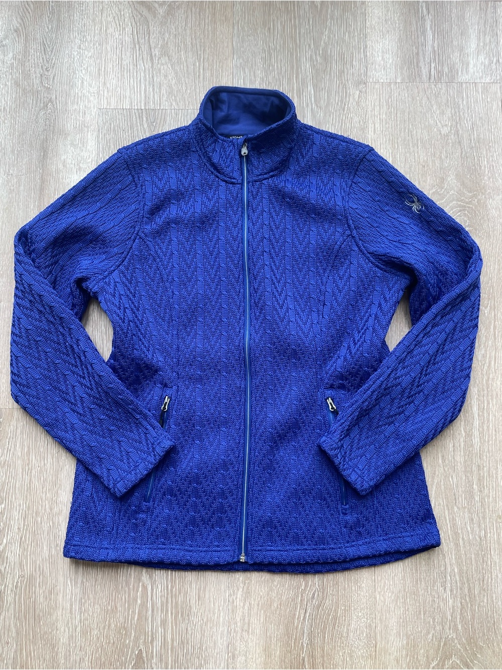 Spyder Blue-Purple Knit Zip-up Jacket